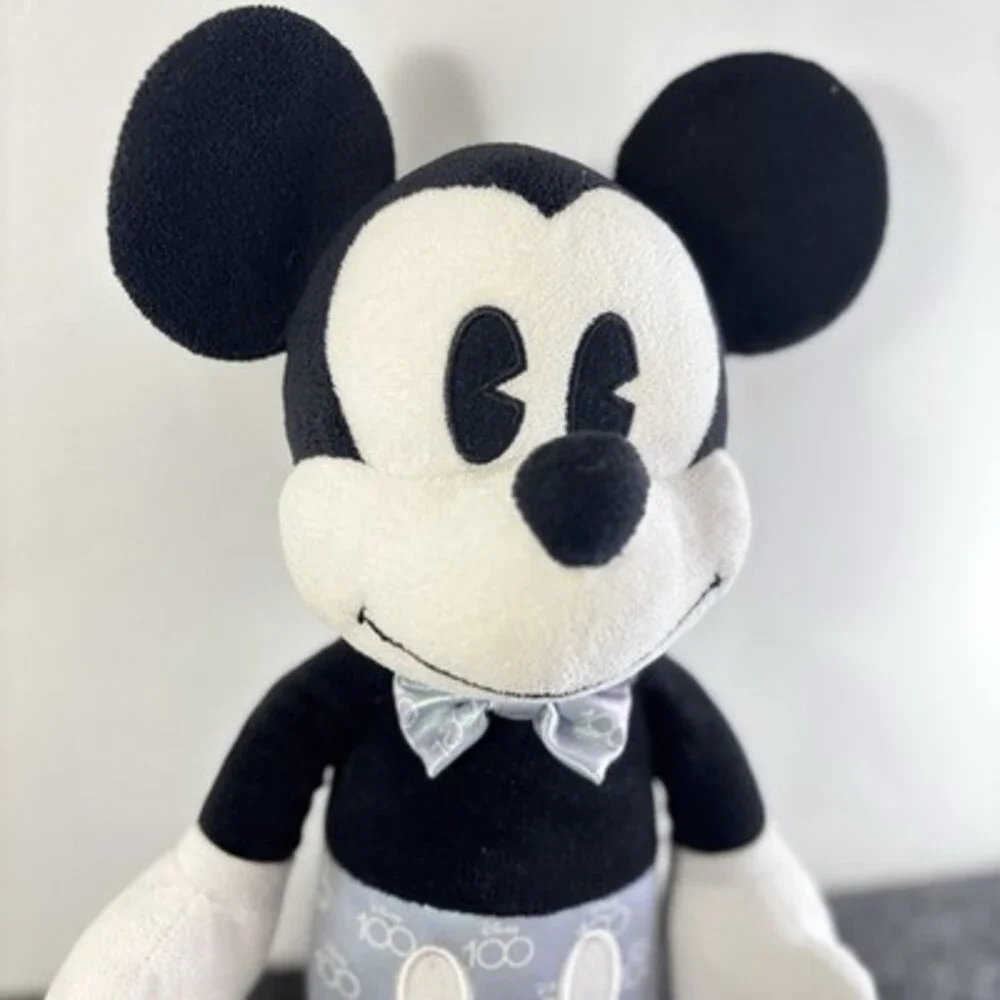 Disney 100 Years of Wonder Mickey Mouse Plush, 15” Silver